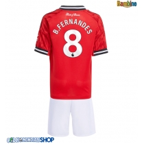 Maglie da calcio Manchester United Bruno Fernandes #8 Prima Maglia Bambino 2025-26 Manica Corta + Pantaloni corti)